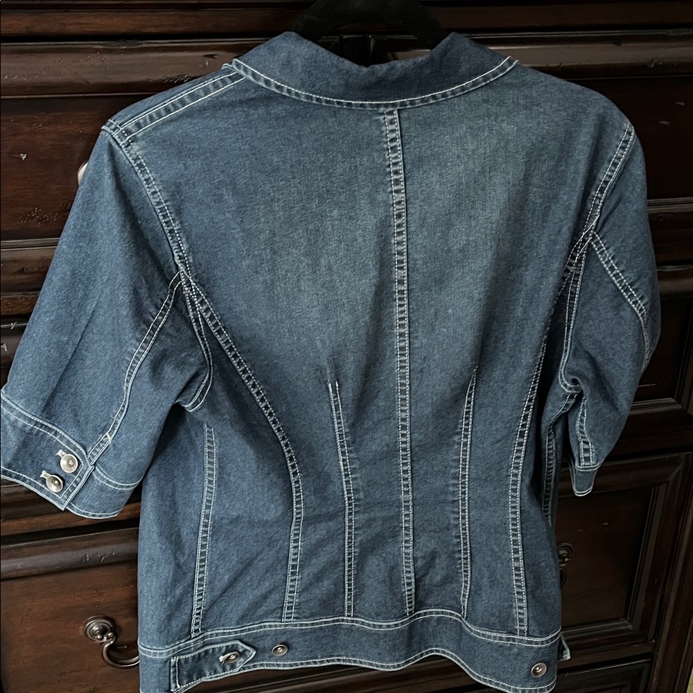 Coldwater Creek Dark Blue Denim Jacket - Picture 4 of 6